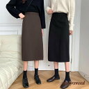 マキシスカート ロング 秋冬 ストレートスカート ラシャ 黒スカート ひざ下 40代 30代 厚手スカート ハイウェスト ボトムス 体型カバー 通勤 オシャレ ...