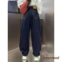 「50%OFFクーポン」新生活応援 デニムパンツ サーカスパンツ ワイドパンツ ウエストバックゴム 無地 シンプル ジーンズ ジーパン お レディース 女性 ボトムス 長ズボン ロング丈