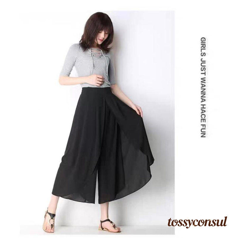 新生活応援 シフォンパンツ ガウチョパンツ レディース ワイドパンツ 春夏 フレアパンツ 女 レディース ボトムス ファッション ホワイトデーお返し 母の日 彼女 姉妹(4)