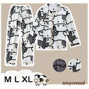 パジャマ レディース メンズ 女性 男性 かわいい 春 秋 夏 綿 長袖 長ズボン 前開き ルームウェア 上下セット 部屋着 M L XL リギフト プレゼント...