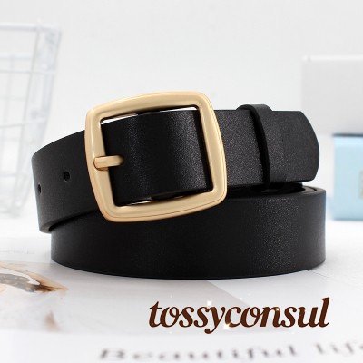 「スーパーSALE半額」 ベルト レディース シンプル ゴールド 太め バックル カジュアル ファッション レザーベルト