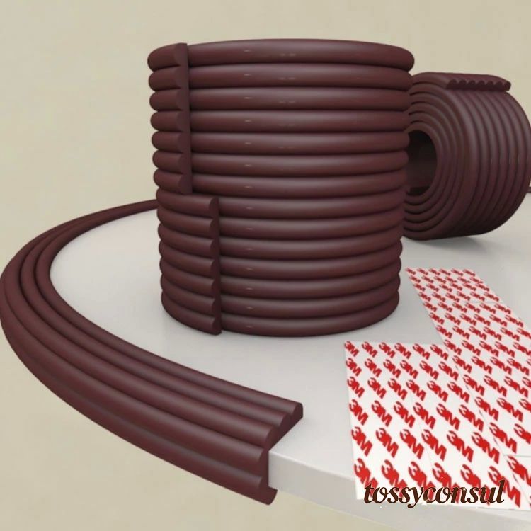 ベビーガードクッション 長さ2M×3本 両面テープ付 ウェーブクッション 波型形状 ぶつかり防止 保護 マルチクッション ケガ防止 赤ちゃん 子供 テーブル 階段 ベッド 机 壁 柱 角 柔軟素材 出産祝い 無地 全12色