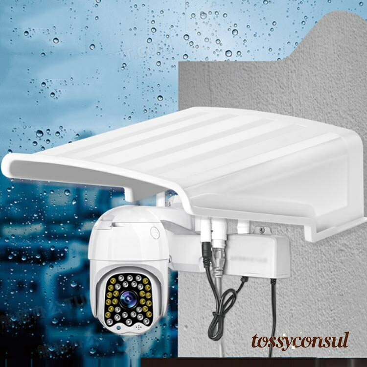 新生活応援 防犯カメラ 保護カバー 防犯カメラ用 監視カメラ 取り付け簡単 耐用性強い 屋外カメラ用 屋外防雨型 カメラ寿命延長 ホワイト 方形 カメラカバーシールド 耐衝撃 防水 日よけ アウトドア 家庭用 屋外