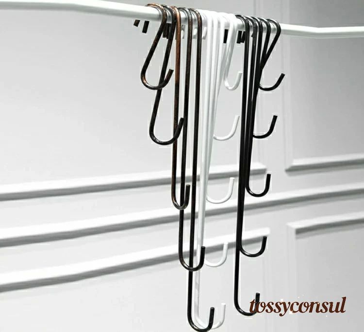 新生活応援 S字フック 2個セット 汎用フック 吊り下げ ロング 収納 金具 大 フック シンプル 日用品 生..