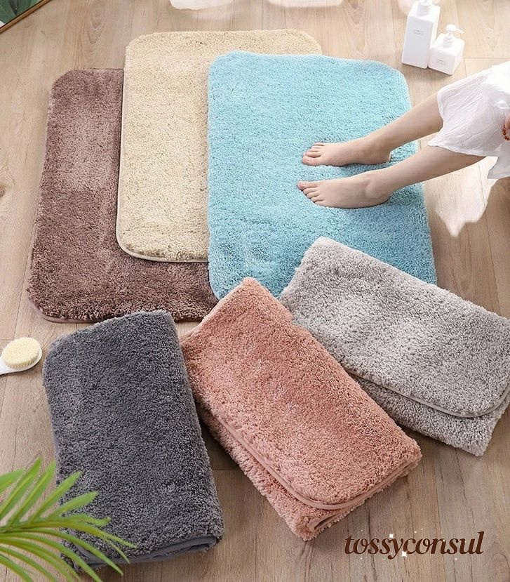 新生活応援 バスマット 足ふきマット 洗面所マット 玄関マット トイレマット フロアマット 50×80cm 吸..