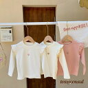 新生活応援 秋 コットン キッズ 女の子 袖フリル 長袖Tシャツ ロンT ハート刺繍 tシャツ 春 冬 トップス 綿 長袖Tシャツ おしゃれ かわいい 80 90 100 110 120cm