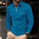 新生活応援 ポロシャツ ハーフジップ ポロシャツ おしゃれ 長袖 tシャツ ゴルフ カットソー ポロシャツ ゴルフウェア スポーツ トップス 春秋冬 父の日 ビジネス メンズ 無地 大きいサイズ おしゃれ かっこいい シャツ