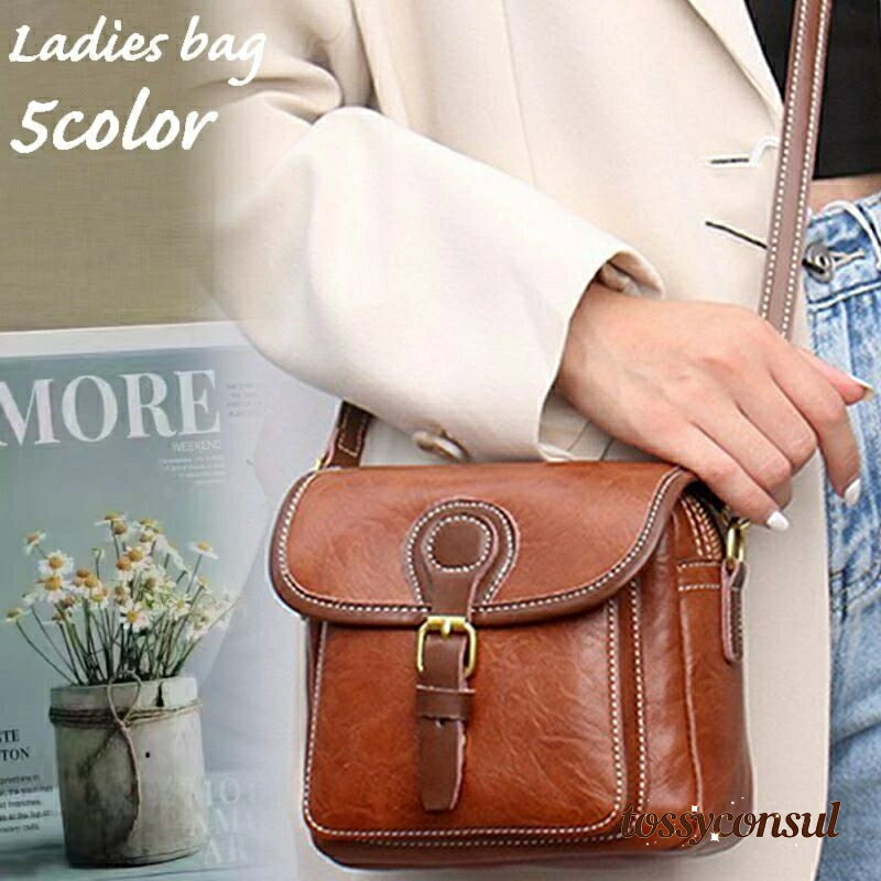ショルダーバッグ レディース カバン かばん 肩掛け 斜め掛け レザー 無地 おしゃれ 可愛い 上品 シンプル マグネットボタン おでかけ 女性用 婦人用 鞄