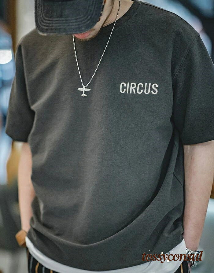 か クルーネック 夏 インナー カジュアル アメカジ 人気 おしゃれ カットソー ビッグシルエット 刺繍 ティーシャツ 半袖 tシャツ