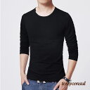 新生活応援 メンズ Tシャツ 長袖 アンダーシャツ 丸首 クールネック インナーシャツ 肌着 3枚セット! トップス 保温 吸汗速乾 軽量 シンプル 下着 カットソー 防寒 春 秋冬 大人