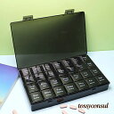 新生活応援 【2個セット】 ピルケース 1週間分 黒 遮光 お薬ケース 1日4回 薬の飲み忘れ防止 大容量 7日用 薬 入れる 収納 カレンダー 薬ポーチ 薬箱 服薬管理 防湿 AM PM 朝 昼 夕方 寝前 錠剤 サプリメント 持ち運び