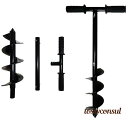 穴掘りドリル 手動式アースドリル 直径10 cm 長さ60cm 穴掘り器 エンジンオーガ用 スパイラルドリルビット ガーデン工具 苗穴掘りツール 家庭菜園用 園芸用 農用 野菜 花を植える ガーデン手袋 セット 草取り ガーデニング 農作業 便利