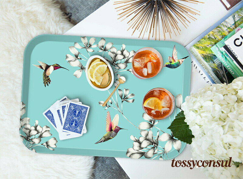 新生活応援 お盆 トレー キッチン用品 日用雑貨 小物置き 耐熱 滑り止め付き スクエア型 四角 ナチュラ..