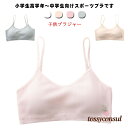 2点セット 子供ブラジャー ハーフトップ ジュニアブラ カップ付き キッズ ノンワイヤー ブラ 綿混 子供用 無地 スポーツブラ ジュニア ガールズ インナー 女の子 中学生 2点セット 小学生 下着 キャミソール インナーウェア 送料無料