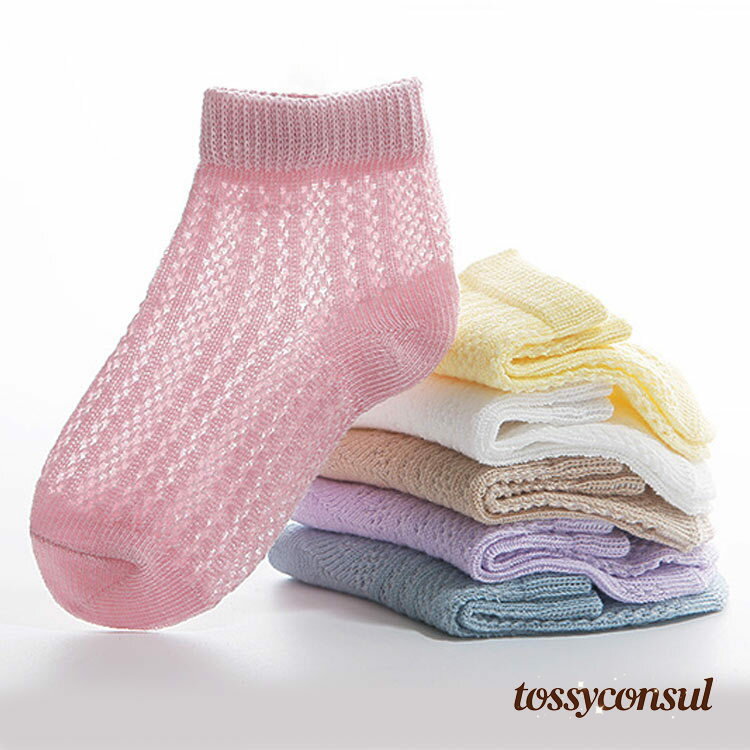 新生活応援 5足セット ベビーソックス 子供 靴下 キッズ 赤ちゃん 夏用 メッシュソックス ショートソックス アンクルソックス くつ下 ベビー服 男の子 女の子 涼しげ 新入園 綿 可愛い 快適 通気性 ムレ防止 幼稚園 通園 通気