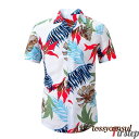 『50%OFFクーポンあり』新生活応援 アロハシャツ メンズ 和柄 アロハ 半袖tシャツ 春夏 夏シャツ シャツ メンズ 半袖 トップス 総柄 プリント柄 オー...