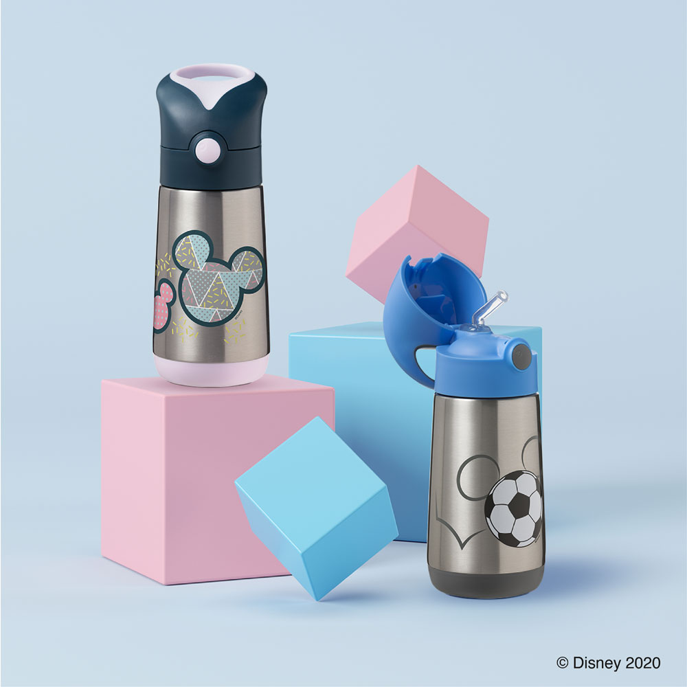ビーボックス 水筒 こども ストロー ディズニー ミッキー ステンレスボトル 子供用水筒 携帯ボトル Disney Insulated Drink Bottle 保冷 保温 魔法瓶 キッズ 男の子 女の子 幼児園 保育園 贈り物 プレゼント ギフト b.boxのサムネイル