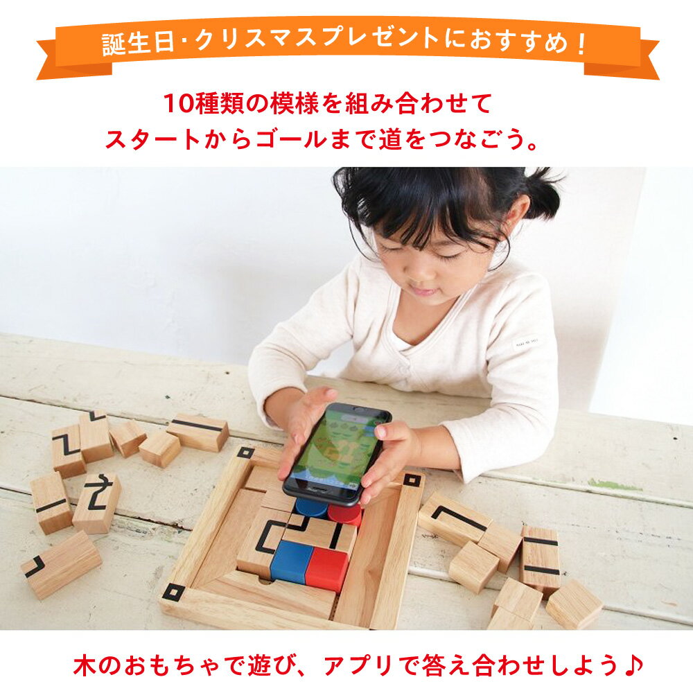 エドインター Route Finder（ルートファインダー） 知育玩具 3歳 4歳 5歳 6歳 脳トレ 立体パズル スマホ タブレット 木のおもちゃ 知育 おもちゃ 木製玩具 子ども 男の子 女の子 誕生日 入園 お祝い プレゼント ギフト Ed. Inter 3