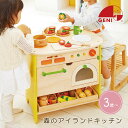 おままごと キッチン 木製 エドインター 森のアイランドキッチン 知育玩具 3歳 知育 おもちゃ お取り寄せ商品 コンロ 調理器具 食材 女の子 男の子 保育園...