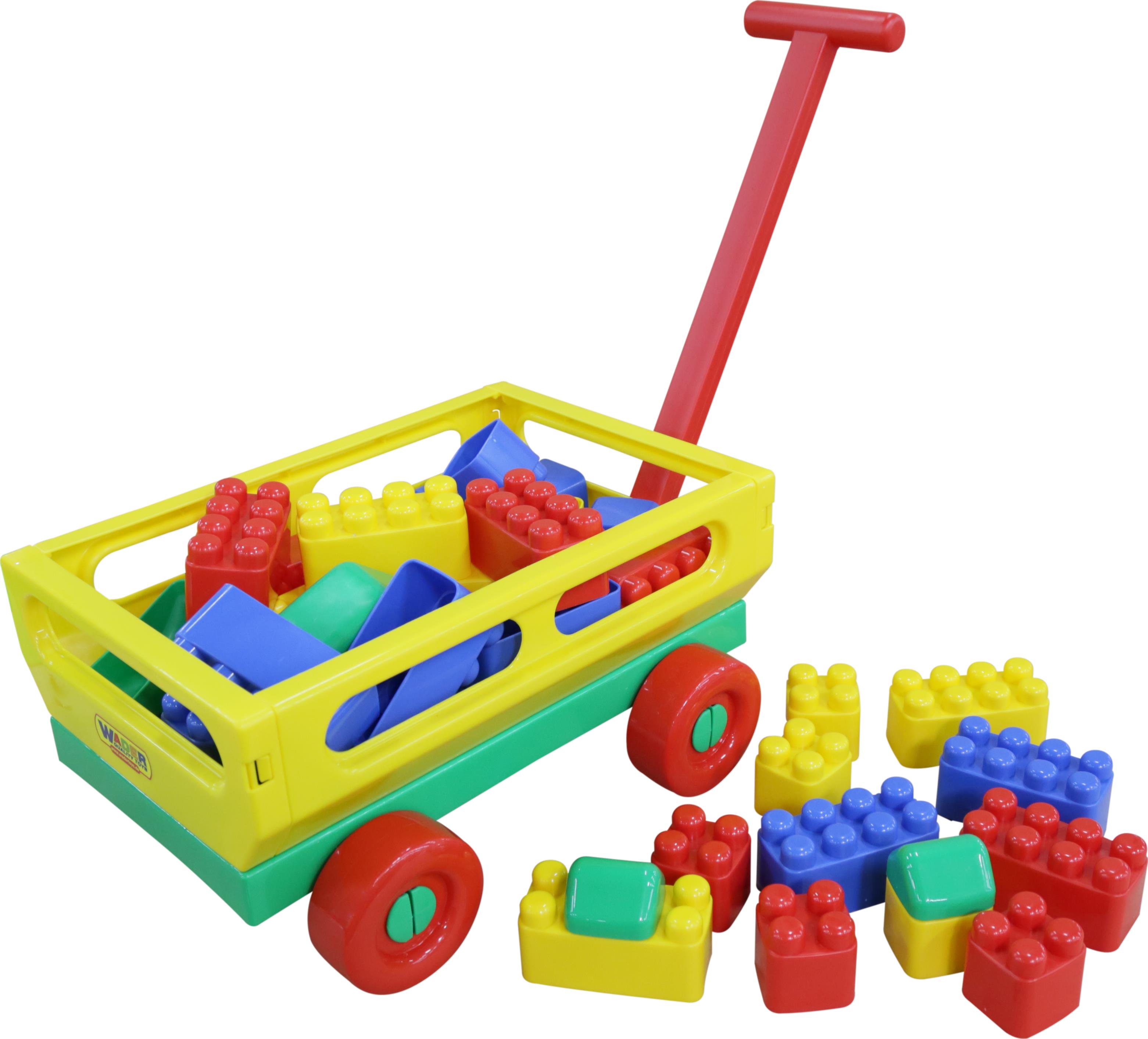 ブロックセットベビー 34個ワゴン おもちゃ POLESIE（ポリシエ） プレゼント 誕生日 クリスマス 知育玩具 ベビー ギフト 子供 ブロック TOY トイ