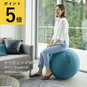 シーティングボール ルーノ シェニール ヴィボラ 65 ブルー グレー ベージュ 山崎実業 Vivora バランスボール おしゃれ フィットネス エクササイズボ...
