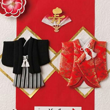 和風モダンウェルカムボード(手作りキット) 手芸キット Panami(パナミ) ハンドメイド 和装 華 赤 色打掛