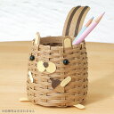 しまリスのペンたて 手作りキット 手芸キット クラフト エコクラフト ハマナカ インテリア 夏休み 冬休み 工作 小物入れ マスコット かご カゴ 編み物 手芸...