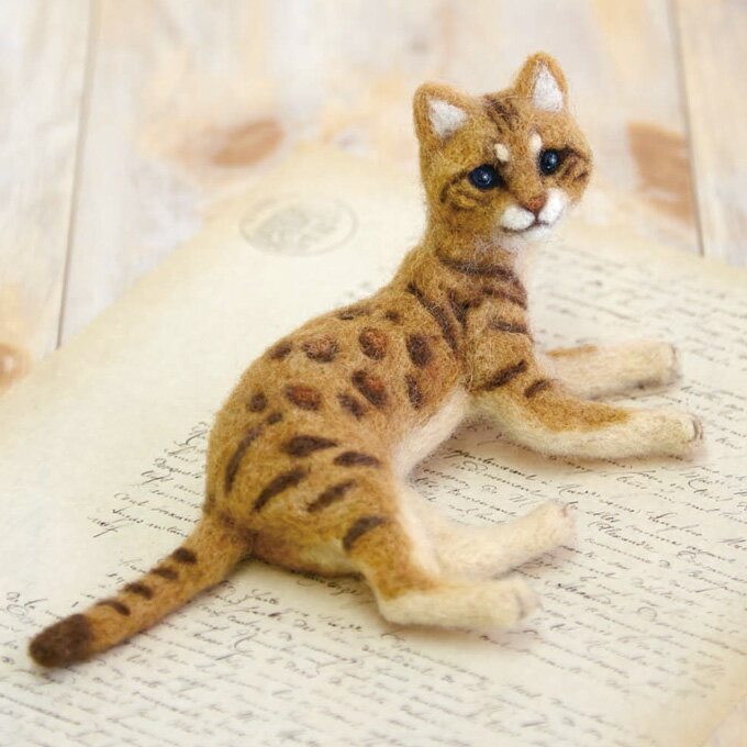 ベンガル（手作りキット） 手芸キット（フェルト） ハマナカ ハンドメイド フェルト羊毛 ネコ 猫 cat マスコット きりのみりいのサムネイル