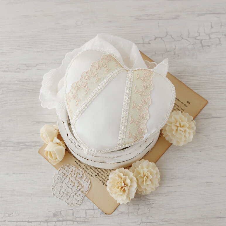 flage 完成品キット リングピロー(ハート) レース リボン 縫製済み 結婚式 ハンドメイド 手作り ウェディング おしゃれ プレゼント 手芸 ハマナカ【L...