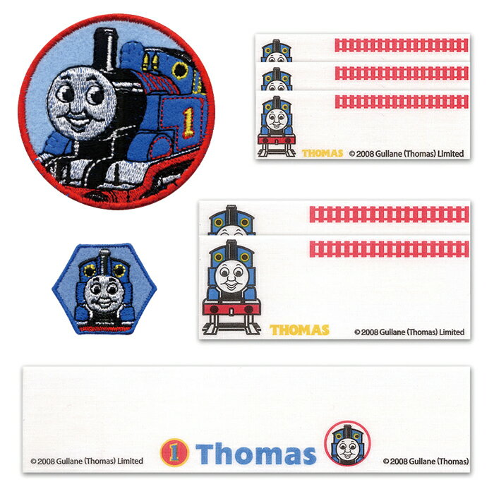 きかんしゃトーマス 刺繍ワッペン&ネームラベル&ネームテープ トーマスセット WN2 オリムパス 名札 アイロン アップリケ キャラクター 手芸 キッズ 子供 入学 入園 ゆうパケット対応 yp