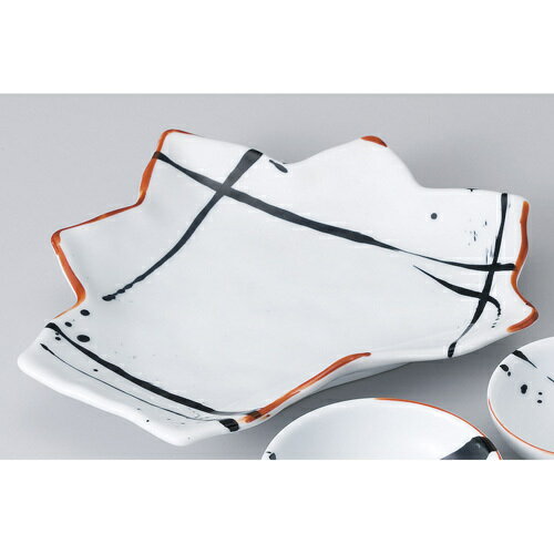 木立かえで多用皿　707-10050(Z701-226)有田焼 皿 お皿 盛り皿 盛皿 楓型 もみじ 日本製 国産陶器 飲食店 ホテル レストラン 旅館 料亭 懐石料理 居酒屋 ギフト プレゼント おしゃれ 食器 和食器 洋食器 業務用のサムネイル