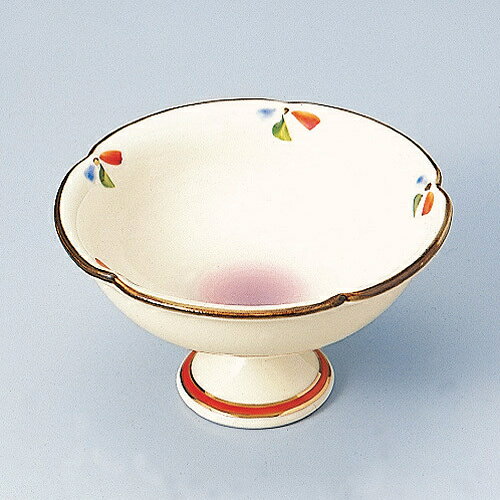 小花ちらし馬上杯型小鉢　707-10253(Z710-190)有田焼 小鉢 小皿 多用鉢 皿 お皿 日本製 国産陶器 飲食店 レストラン ホテル 旅館 料亭 割烹 小料理 カフェ 居酒屋 和食 和食器 ギフト プレゼント おしゃれ 食器 業務用