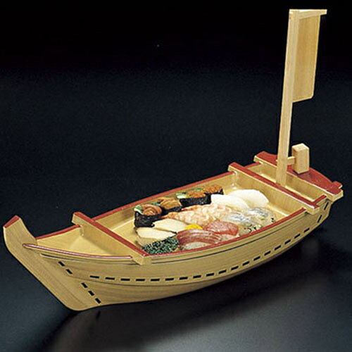 Rakuten - 玄海舟　白木目　455-57211(Z432-104)寿司舟 鮨舟 盛器 舟盛 刺身盛器 寿司盛器 寿司船 寿司盛台 寿司ボート 舟型 料理舟 和食器 飲食店 料亭 割烹 旅館 居酒屋 パーティー おもてなし