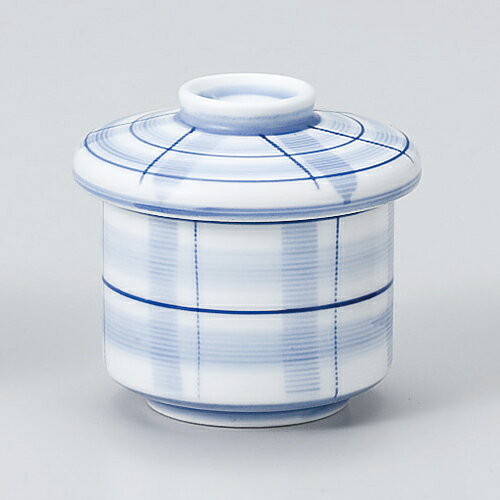 格子むし碗　537-179004000(Z1281-161)蒸し椀 むし椀 茶碗蒸し 茶わん蒸し 美濃焼 国産 日本製 和食器 ..