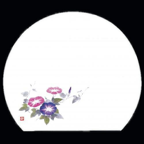 半月尺3雲竜和紙マット　新朝顔(7、8月)100枚入　192-40027(Z125-208)紙マット 紙製 ペーパーマット テ..