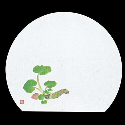 半月尺3雲竜和紙マット　わさび　100枚入　192-40011(Z125-192)紙マット 紙製 ペーパーマット テーブル..