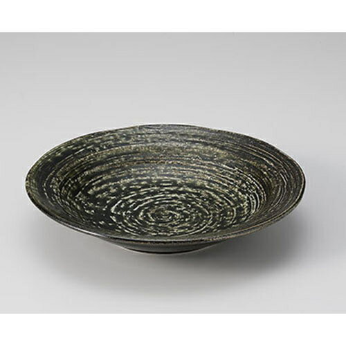 錆織部8寸石目平鉢　516-01004(Z1373-32)皿 お皿 丸皿 美濃焼き 日本製 国産陶器 飲食店 ホテル レストラン 旅館 料亭 カフェ 懐石料理 居酒屋 ギフト プレゼント おしゃれ 食器 和食器 洋食器 業務用(3)