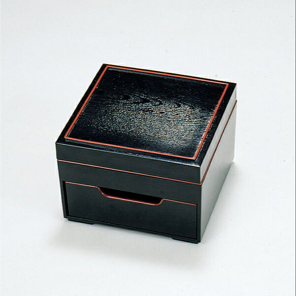 宝泉弁当 黒天朱　320-17121(Z245)松華堂 松花堂弁当 松花堂 弁当箱 日本製 二段 2段 引き出し 小物入..