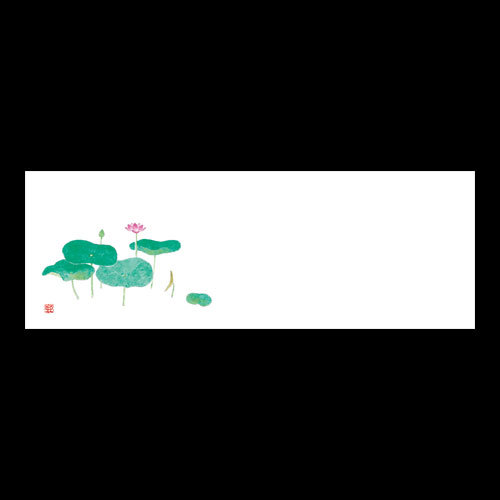 上質紙13cm長角マット　新ハスの花　201-20018(Z109-347)テーブルマット ランチョンマット 紙マット 紙製 ペーパー ペーパーマット 日本製 13cm 使い捨て 使い捨てマット 和風 おしゃれ 和食 料亭 旅館 レストラン カフェ ホテル 飲食店 業務用(3.0)