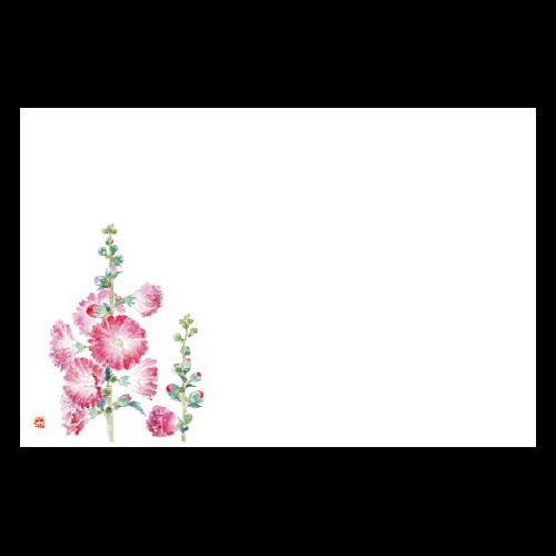 38cm上質紙マット　立葵　201-10177(Z105-224)テーブルマット ランチョンマット 紙マット 紙製 ペーパー ペーパーマット 日本製 38×26cm 100枚入 使い捨て 使い捨てマット 和風 おしゃれ 和食 料亭 旅館 レストラン カフェ ホテル 飲食店 業務用