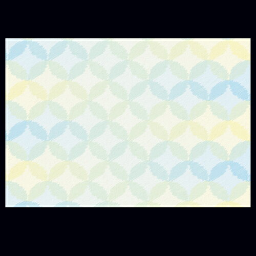 38cm上質紙マット　ブルー七宝紋　201-10274(Z107-449)テーブルマット ランチョンマット 紙マット 紙製..