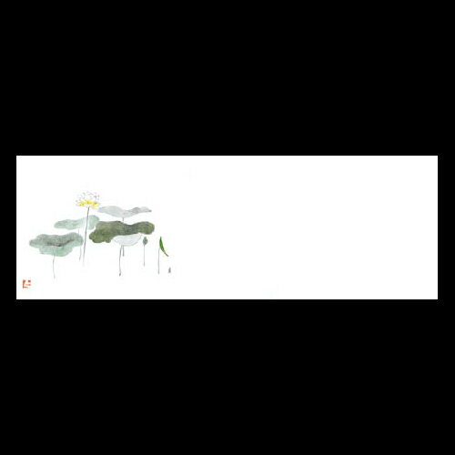 上質紙13cm長角マット　蓮の花　201-20017(Z108-438)テーブルマット ランチョンマット 紙 紙製 ペーパー 業務用 和食