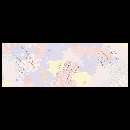 上質紙13cm長角マット　万葉浪漫　201-20229(Z113-428)テーブルマット ランチョンマット 紙 紙製 ペーパー 業務用 和食 オールシーズン