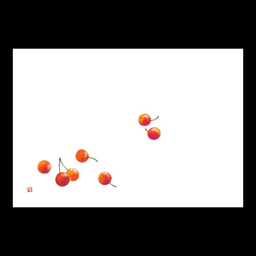 尺3雲竜和紙マット さくらんぼ 192-10060(Z117-427)テーブルマット ランチョンマット 紙マット 紙製 ペーパーマット 雲竜紙 38×26cm 日本製 100枚入 使い捨て 使い捨てマット 和風 おしゃれ 和食 料亭 旅館 レストラン カフェ ホテル 飲食店 業務用