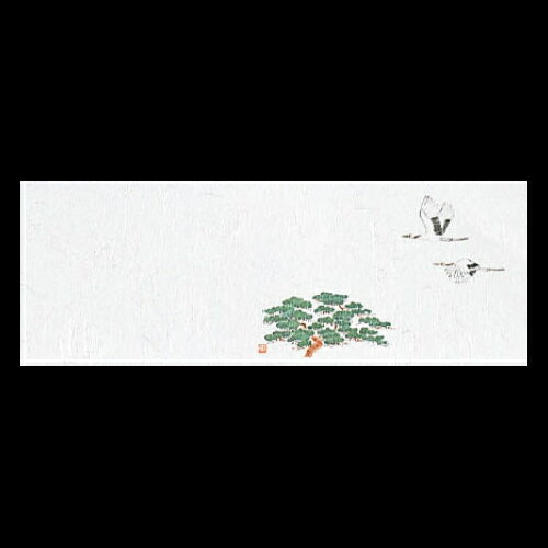 箸置雲竜和紙マット　松に鶴　192-20002(Z119-399)テーブルマット ランチョンマット 紙マット 紙製 ペ..
