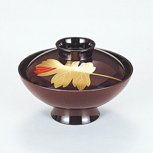 新小槌椀　総タメ一ツ葉菊　350-11462(Z341-157)お椀 汁椀 日本製 食洗機対応 蓋付き お吸い物 味噌汁椀 雑煮椀 和食器 飲食店 旅館 料..