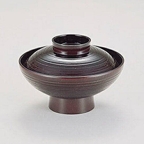 4.5寸ヘギメ小槌椀　タメ　350-13021(Z342-164)お椀 汁椀 日本製 蓋付き お吸い物 味噌汁椀 雑煮椀 和..