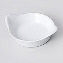両手付小皿 610-11128(Z607-60)お皿 小皿 食器 白い食器 白い皿 白いお皿 シンプル おしゃれ 白 ホワイト 業務用 業務用食器