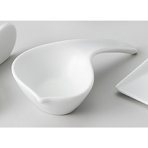 Rakuten - 手変形珍味　610-11161(Z611-139)小鉢 お皿 白陶磁器 和食器 洋食器 シンプル おしゃれ 飲食店 ホテル レストラン カフェ 居酒屋 施設 学校 給食 介護施設 家庭用 業務用 業務用食器