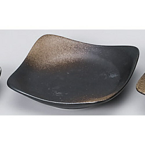 Rakuten - 黒吹焼〆13cm角皿　 610-12002(Z612-101)お皿 取り皿 取り分け皿 陶磁器 和食器 洋食器 シンプル おしゃれ 飲食店 ホテル レストラン カフェ 居酒屋 家庭用 業務用 業務用食器